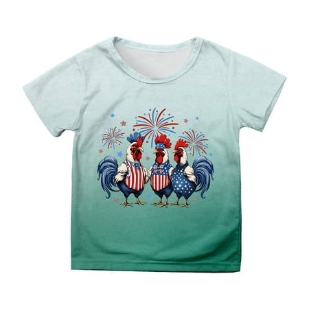 

Shirts for Teen Kids Boys Girls Short Sleeve Independence Day Prints T Shirt Child Tops Girl Belt Buckle Girls Long Sleeve Shirt Warm Girl Clothes Size 6 2t Long Sleeve Shirts Girls Baby Girls Tops