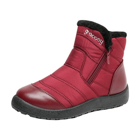 

fvwitlyh Snow Boots for Women Boots Winter Outdoor Winter Boots Waterproof Lightweight Winter Comfortable Cotton Shoes Snow Boots for Women Booties