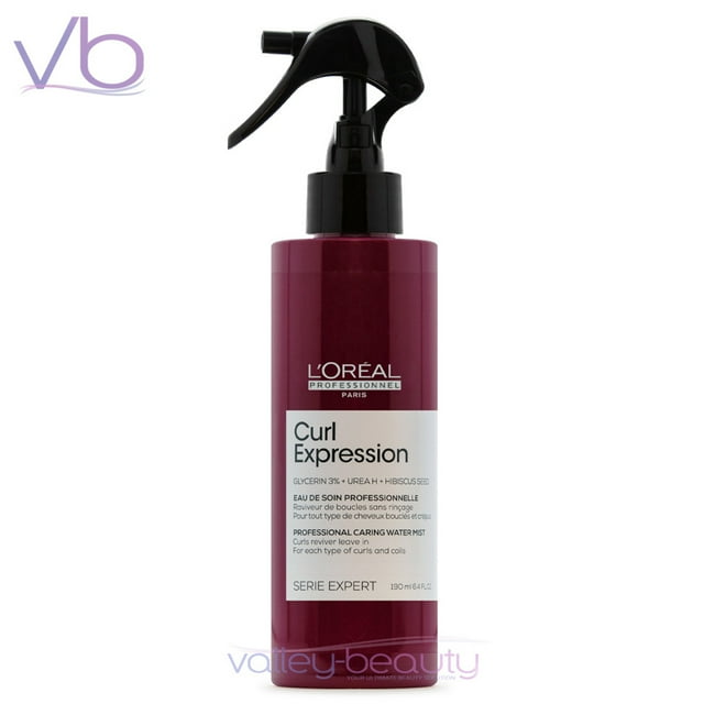 L’Oreal Curl Expression Water Mist | Curls Reviving Leave-in Spray with Frizz Protection, 190ml