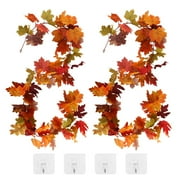 FGY 2 Pack Maple Leaf Fall Garland 6 Ft/Strand Fake Fall Leaves Vine Colored Artificial Autumn Foliage Garland Decor