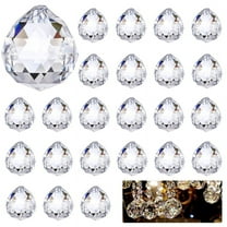 24pcs Crystal Suncatchers, 0.8 inches/20 mm Crystals for Hanging, Hanging Glass Prism for Window Ornament,Craft,Wedding