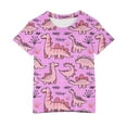 thumbnail image 6 of Frwgonr Toddler Girls Short Sleeve T-shirts Short Sleeve T Shirts Kids Summer Tops Crewneck Basic Graphic Tees Size 3T-14, Pink, 6 of 6