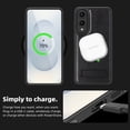 thumbnail image 2 of Magnetic for Samsung Galaxy S25 Edge PU Leather Case, Compatible with Magsafe, Built-in Invisible Stand, Premium Ultra Slim Adjustable Kickstand Protective Phone Case for Galaxy S25 Edge, Black, 2 of 8