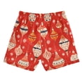 thumbnail image 7 of FORMRS Boys Swim Trunks Quick Dry Mesh Liner Boardshorts Sizes XS-XL, Red Christmas Ornaments Pattern, 7 of 7