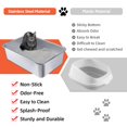 thumbnail image 2 of Caja de arena para gatos LOPYK de acero inoxidable, grande, 45 x 35 x 15 cm, 2 of 7