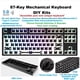 thumbnail image 3 of Kit de teclado mecánico de perfil bajo con LED RGB y 87 teclas para ordenador portátil Negro, 3 of 7