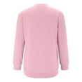 thumbnail image 5 of Women Sweatshirts Sawvnm Women's Fashion Pullover Round-Neck Long Sleeve Solid Blouses Sweater Tops for Women Pink S, 5 of 5
