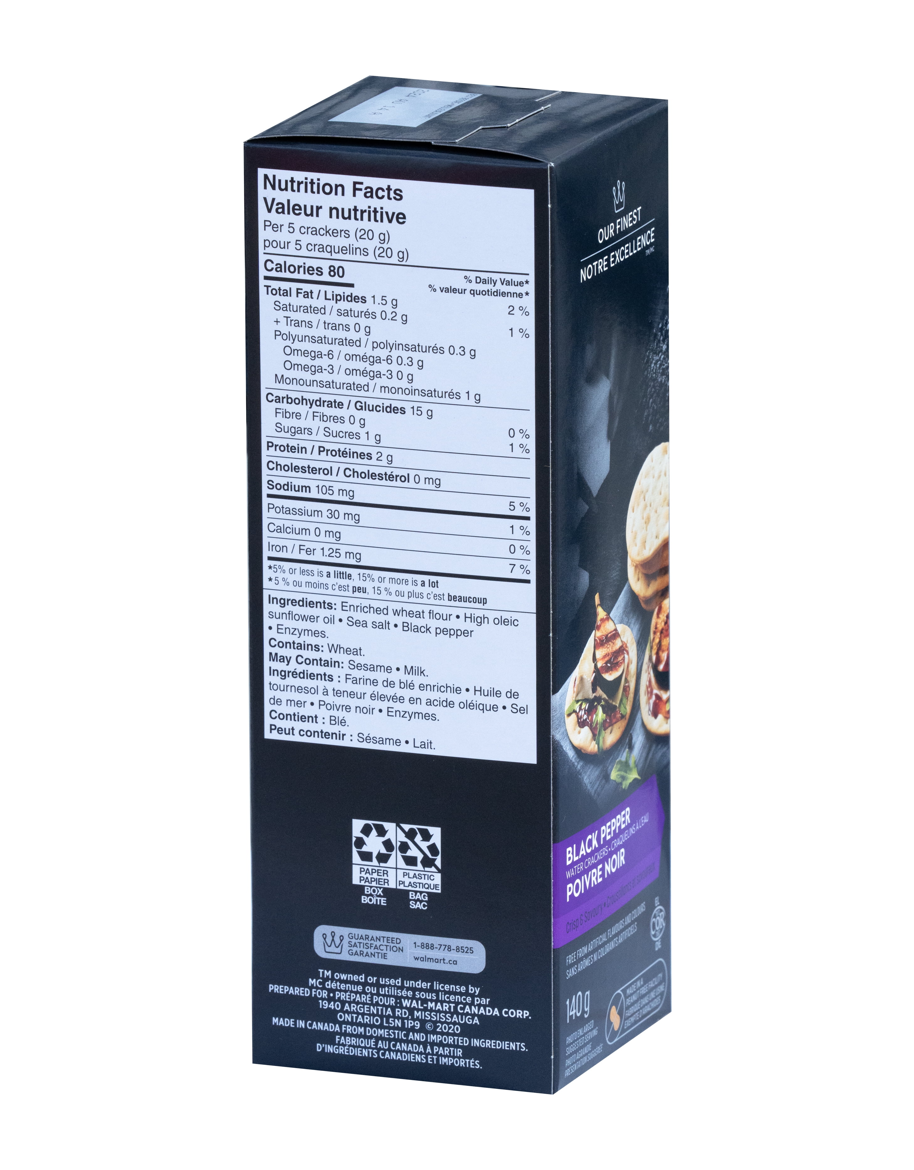 Our Finest Black Pepper Water Crackers