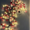 thumbnail image 2 of Rose LED Tree Branch Lights for Wall, Rose Flower Willow Vine Twig Decor Garland with 144 LED Lights and Remote,8 Lighting Modes,Christmas Decorations Indoor for Home Wall Door Window (90inch), 2 of 8