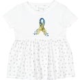 thumbnail image 3 of Inktastic Down Syndrome Awareness Blue and Yellow Hearts Ribbon Girls Baby Dress, 3 of 5