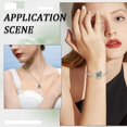 thumbnail image 4 of 1Pc Essential Oil Necklace and Bracelet 1Pc Oil Diffuser Jewelry Set Total 10Pcs Refill Pads Tree of Life Stainless Steel Bangle Aromatherapy Locket Pendant Bracelets for Women Gifts, 4 of 7