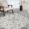 thumbnail image 1 of Vesta Cream and Blue Woven Area Rug, 1 of 7