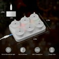 thumbnail image 6 of Rechargeable Flameless Tea Lights Candles with Charging Station 6Pcs Battery Tea Lights Candles with Remote & Timer, 6 of 9