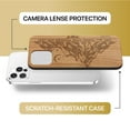 thumbnail image 6 of Case Yard Wooden Case Outside Soft TPU Silicone Slim Fit Shockproof Wood Phone Cover for Girls Boys Men and Women Supports Wireless Charging Tribal Mountains Design case for iPhone-12-Pro-Max, 6 of 7