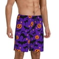 thumbnail image 6 of Mens Pajama Shorts, halloween pumpkins bat design Sleep Shorts Men Pajama Bottoms Lounge PJ Shorts with Pockets, 6 of 6