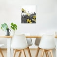 thumbnail image 3 of Yellow Floral Wall Art for Living Room Country Black and White Wildflower Pictures Wall Decor Flower Nature Plant Framed Canvas Wall Art for Bedroom Bathroom Home Office Decor,12L X 12W Inches, 3 of 6