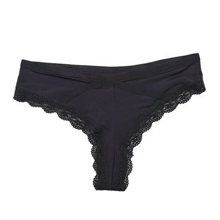 

GWAABD Plus Size Panties for Women Ice Silk Panties Transparent Breathable Panties Lace Lace T Pants