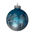 thumbnail image 2 of Glass Christmas Tree Ornaments - 67mm/2.63" [4 Pieces] Decorated Balls from Christmas by Krebs Seamless Hanging Holiday Decor (Turquoise Bliss Blue with Trees & Cardinals), 2 of 5