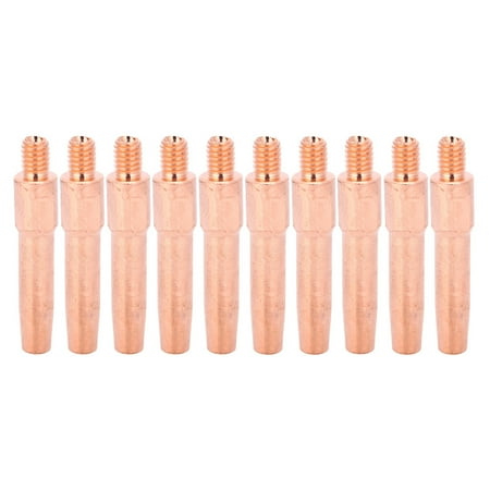 

price crash 10pcs L45 MIG Welding Torch Contact Tips Red Copper Conductive Nozzle for Welding Machine