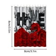 thumbnail image 2 of FOCUSNORM Jolis Rideaux de Douche pour Salle de Bain Imprimé de Lettres Motif Rose Transparence Forte Rideau de Douche Mode, 2 of 5
