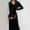 Black, variant on Long Sleeve V Neck Wool Knit Dress For Women French Style Layering Long Dress For Fall And Winter Cozy Warm Casual Maxi Dress Long Sequin Dress Long Evening Dresses for Women Formal 2017 Swimming