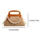 thumbnail image 2 of Bolso Tejido Paja Noche para Mujer Hobo Elegante Con Perlas Viajes Al Aire Libre, 2 of 9
