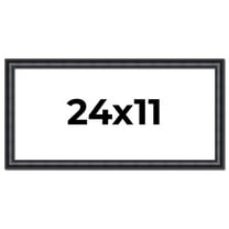 24x11 Frame Black Real Wood Picture Frame Width 1.25 inches | Interior Frame Depth 0.5 inches |