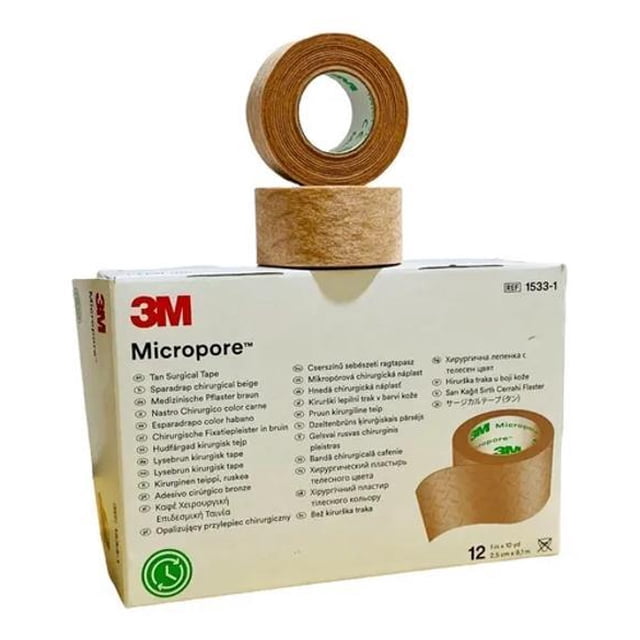 Cinta Micropore 3M Quirúrgica Color Piel 50mmX9.1m 6 Piezas 3M 2 - 50 mm x 9.1m