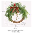 thumbnail image 3 of Suncoda Christmas Wreath, Hristmas Wreaths for Front Door 40cm Artificial Christmas Wreath with Cones Bell Red Berry Leaves Indoor Wreath Christmas Decor Hanging Garland, Christmas Ornament, 3 of 5