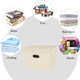 thumbnail image 3 of Paquete de 8 contenedores grandes plegables con tapas, cubos de almacenamiento de tela organizador para estantes, clóset, guardería, cestas plegables de almacenamiento con asas, cajas del, 3 of 7