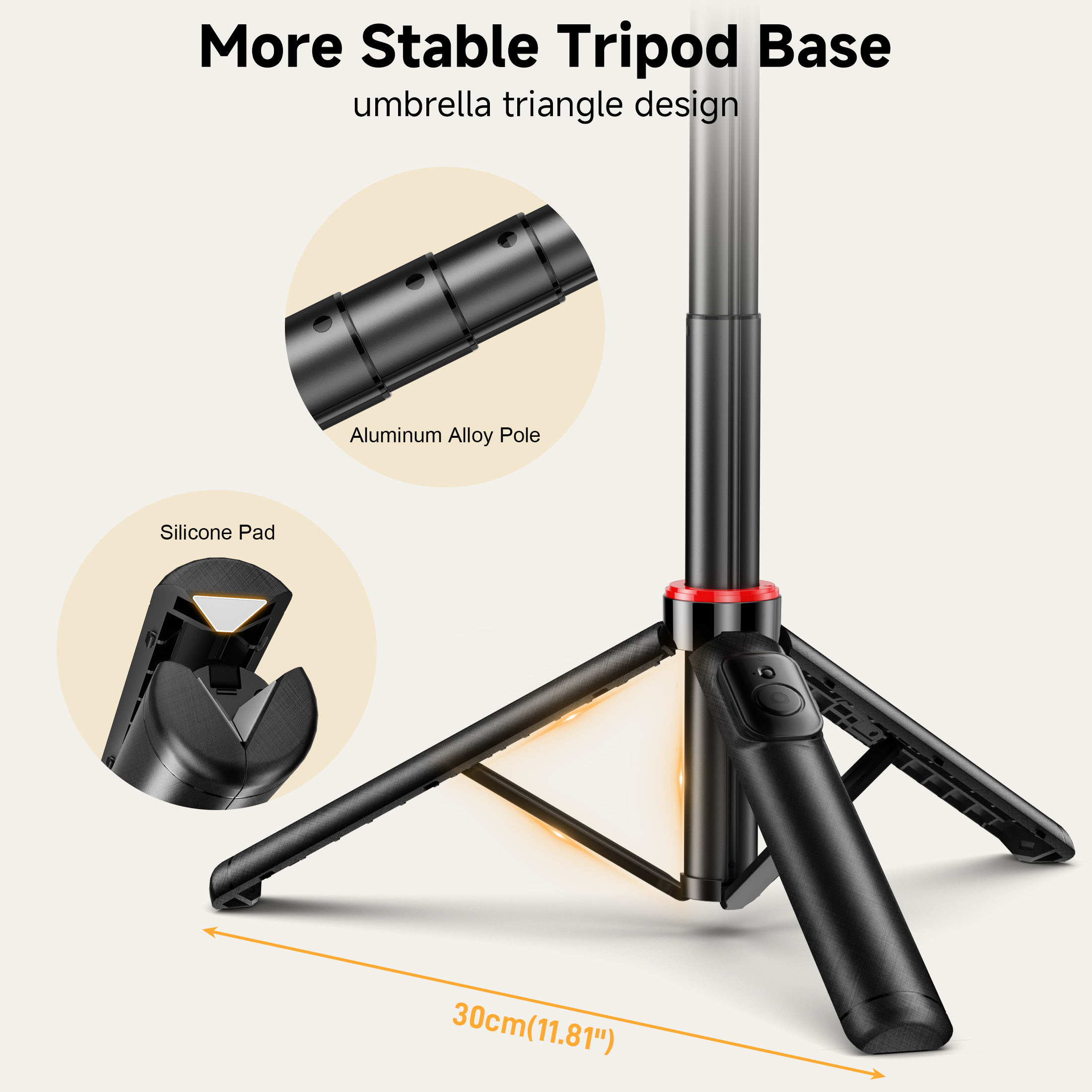 SelfieShow 52" Extendable Selfie Stick Tripod with Remote photo 6