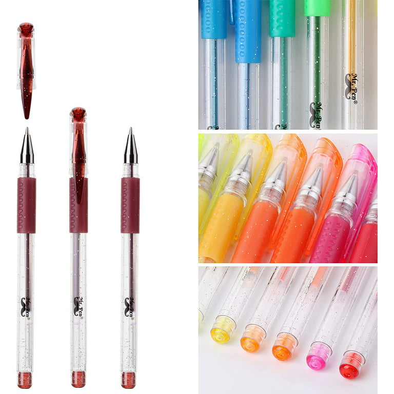 Mr. Pen- Glitter Gel Pens, Assorted Color, 20 Pack, Glitter Pen, Glitter  Gel Pens for Adult Coloring