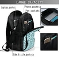 thumbnail image 4 of Disketp Teal turquoise shell Mochila de Viaje Estampada para Laptop con Puerto de Carga USB, Mochila Impermeable para Computadora – Regalo para Hombres y Mujeres, 4 of 7
