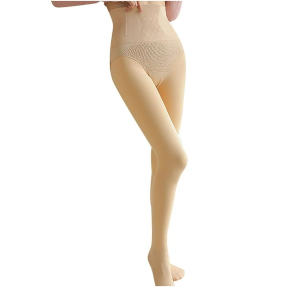 ShomPort Winter Fleece Tights for Womens Hip Lift High Waisted Thickened Outdoor Warm Smoothing Cozy Soft Basic Layer Stockings