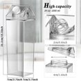 thumbnail image 5 of 3 Pcs 1000ml Milk Water Bottle Square Plastic Coffee Milk Bottle Portable Reusable Leakproof Juice B, 5 of 5