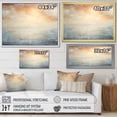 thumbnail image 4 of Designart "Horizon Bathed In Beige And Gold Beach Sunset II" Coastal Sunset Floater Framed Canvas Prints, 4 of 5