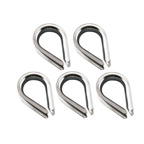 MarineNow Marine Wire Rope Thimble 316 Stainless Steel Choose Size and Quantity (3/8", 05-Pack)