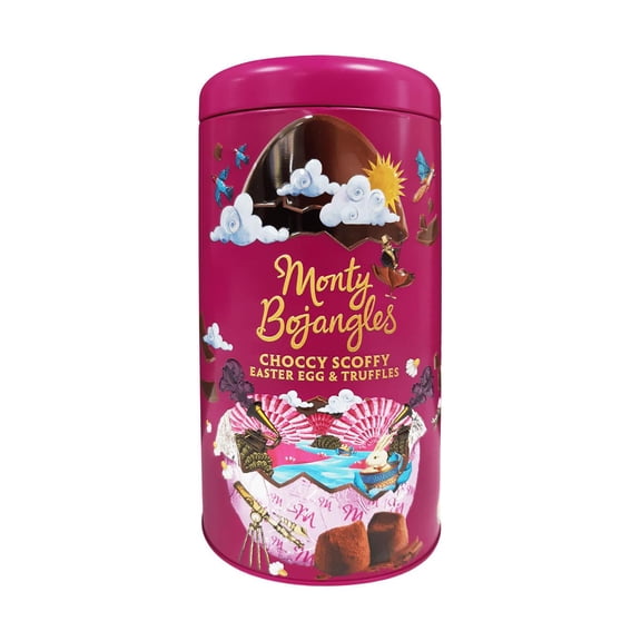 Monty Bojangles Natural Choccy Scoffy Easter Egg Premium Tin Gift 175g
