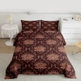 thumbnail image 2 of Feelyou Romantic Floral Rose Twin Comforter Sets, Western Damask Women Bedding Set, 2pcs, 2 of 8