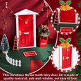 thumbnail image 5 of Red Elf Door Set Tiny Wooden Tooth Festive Fairy Door Set for Tale Christmas Decor, 5 of 9