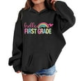 thumbnail image 3 of Tiijoy Girl's Back To School Hoodie Rainbow Letter Print Hooded Sweatshirt, Sizes 2-3T, 3 of 3