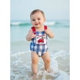 thumbnail image 4 of BemeyourBBs Baby Boys Rompers Independence Day Clothes Summer Overalls Jumpsuits, 4 of 9