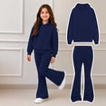 thumbnail image 2 of Enjoytime Outfits for Girls Long Sleeve Hoodie with Flared Pants 2 Piece Set Kids Fall Fashion Comfy Casual Outfit, 2 of 8