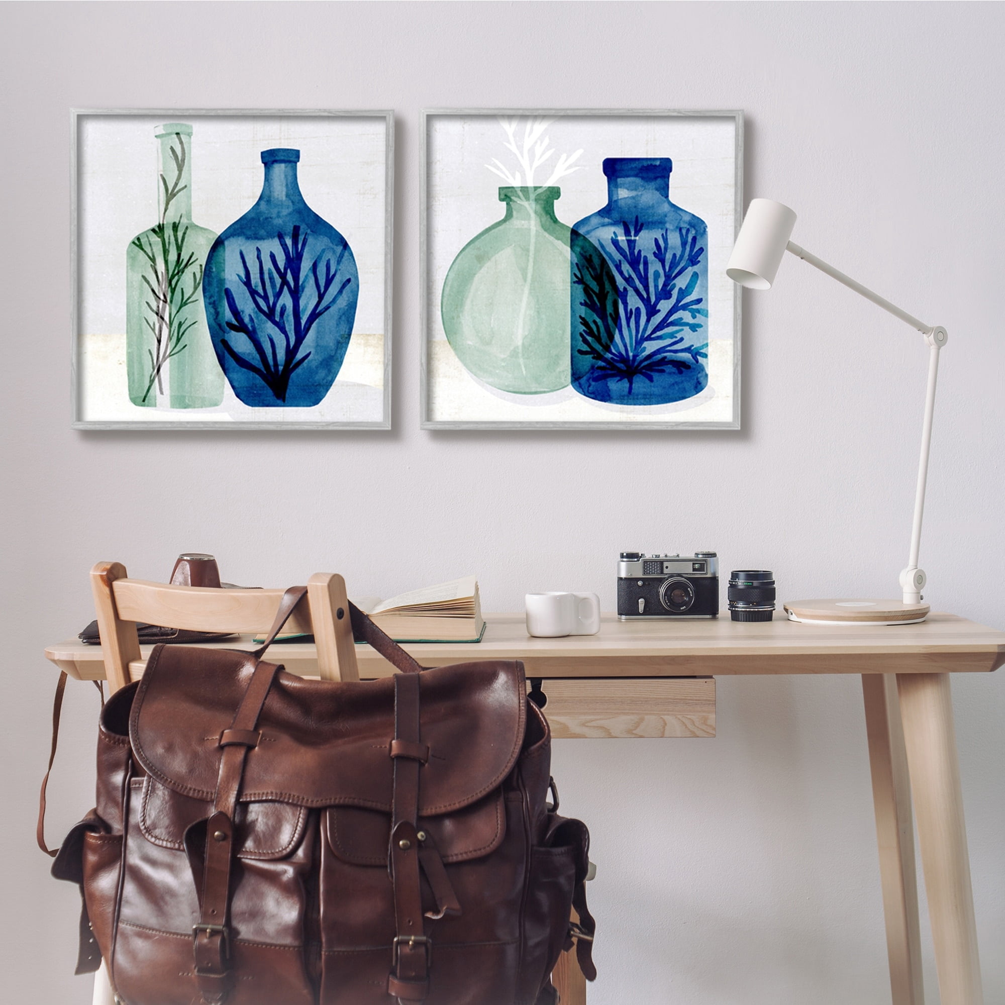 Stupell Industries Nautical Vase Still Life Sea Coral and Botanicals, 24 x 24,Design by Annie Warren