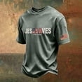 thumbnail image 4 of JESUS SAVES 1776-2026 T-Shirt for Men - Vintage Washed Patriotic Tee with USA Flag Sleeve Print - Distressed Crew Neck Short Sleeve Graphic Top for 250th Independence Day Army Green L, 4 of 4