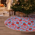 thumbnail image 5 of Sikiie Strawberries Nativity Christmas Tree Skirt, Jesus Christian Winter Holiday Tree Mat Decoration(30-48IN)48", 5 of 6