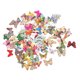 thumbnail image 3 of Botones de colores, 100 piezas de botones de mariposa, botones de madera coloridos, botones de mariposa elaborados por expertos, 3 of 14