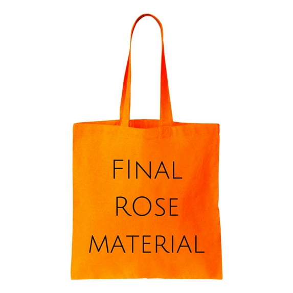 Final Rose Material, The Bachelor Cotton Canvas Re-Usable Shopping & Carry-All Tote Bag