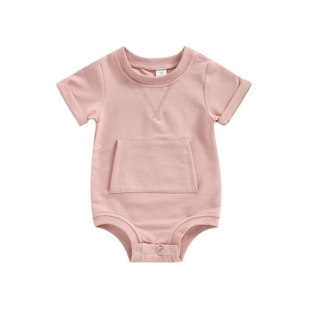 

AMILIEe Newborn Baby Girls Boys Cotton Short Sleeve Loose Soft Romper One Piece Clothing Playsuit