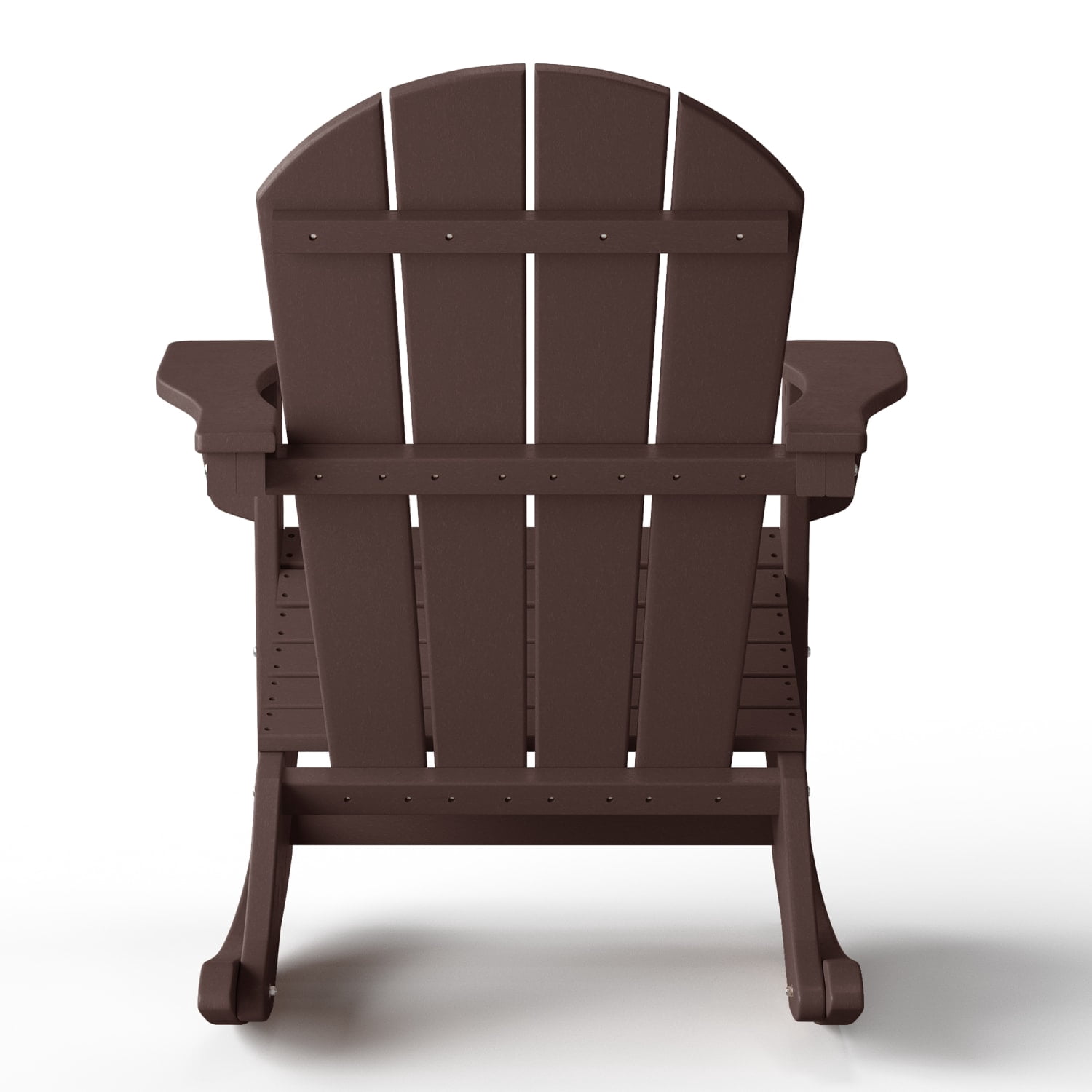 WestinTrends Malibu Outdoor Patio Porch Rocking Adirondack Chair, Dark Brown